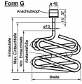 Heizstab Teflon - 2.000 Watt